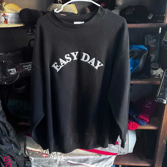 Repurposed embroidered Sweatshirt Black