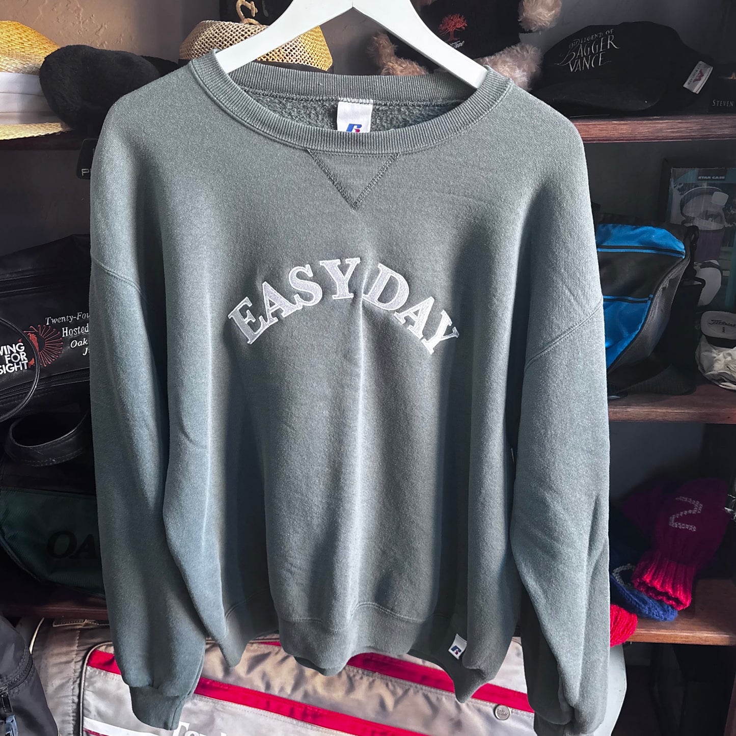 Repurposed embroidered Sweatshirt Gray