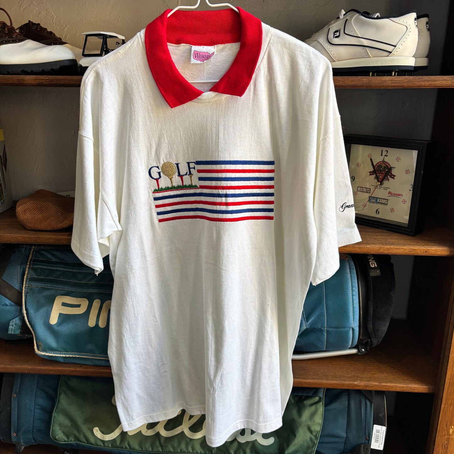Vintahe Golf American flag polo L