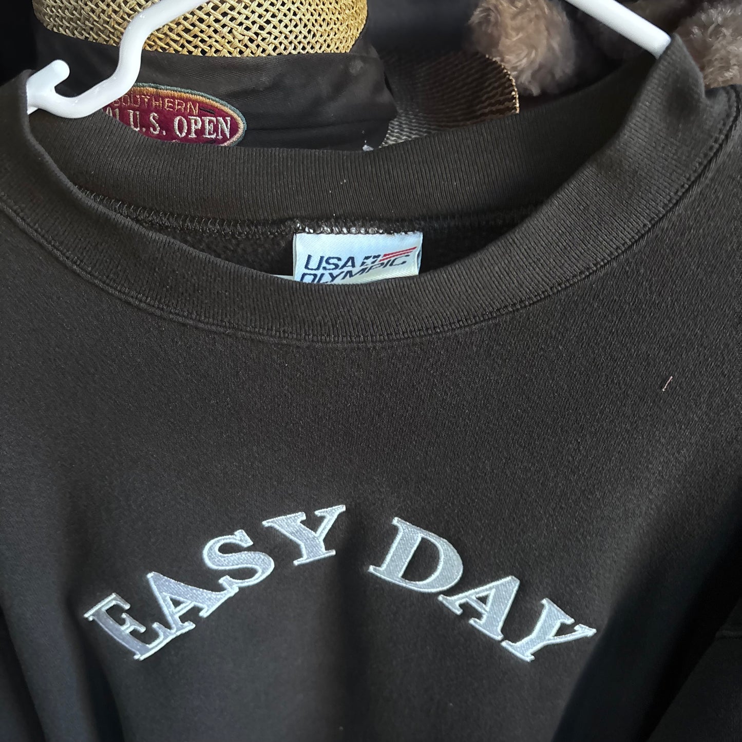 Repurposed embroidered Sweatshirt Black