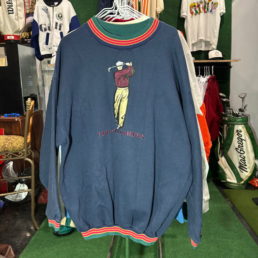 Vintage Tee to Green golf sweater crewneck sweatshirt large