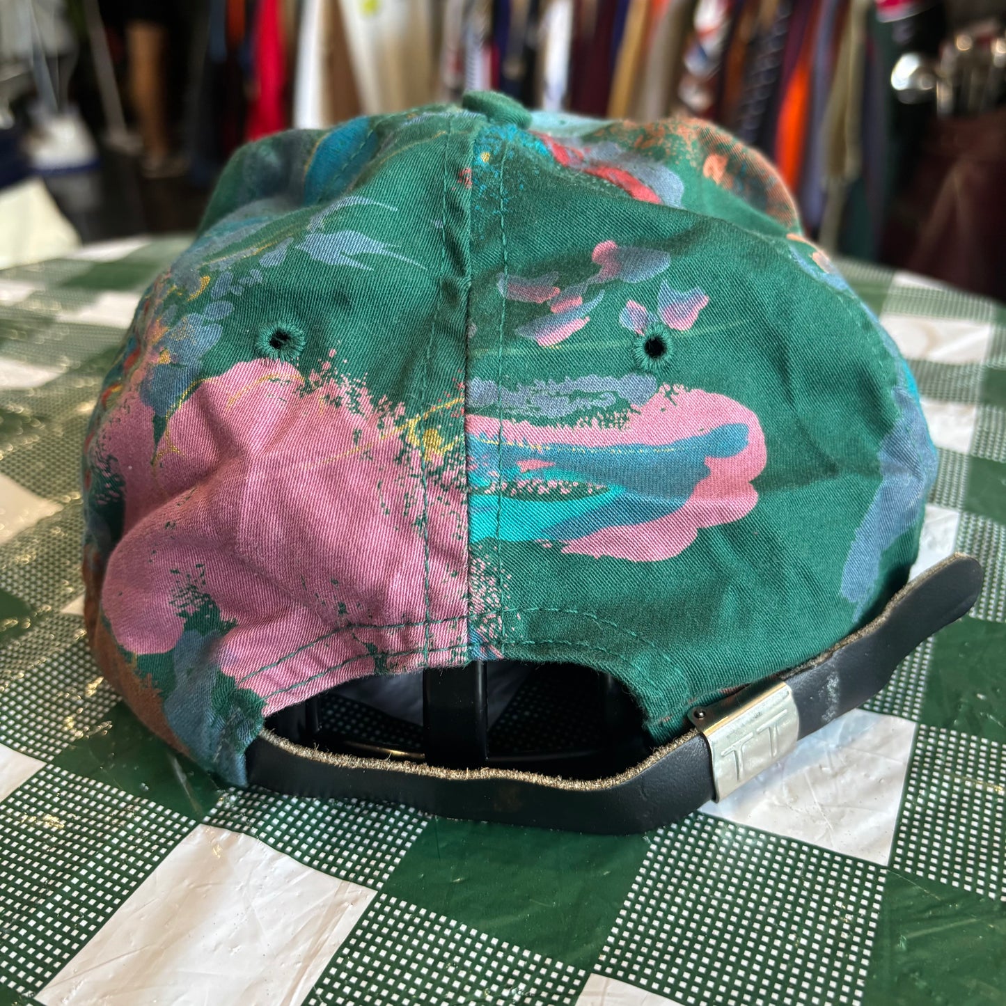 Vintage BR golf all over print leaf hat