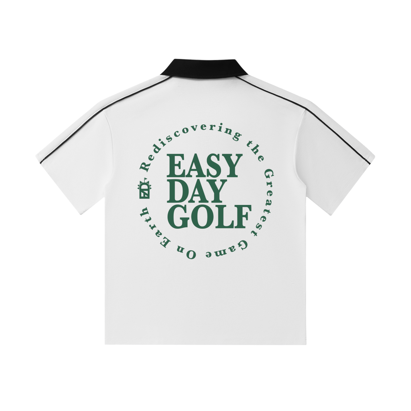 Contrast Collar Short-Sleeve Polo Shirt