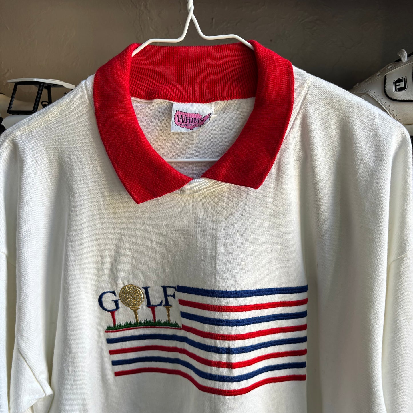 Vintahe Golf American flag polo L