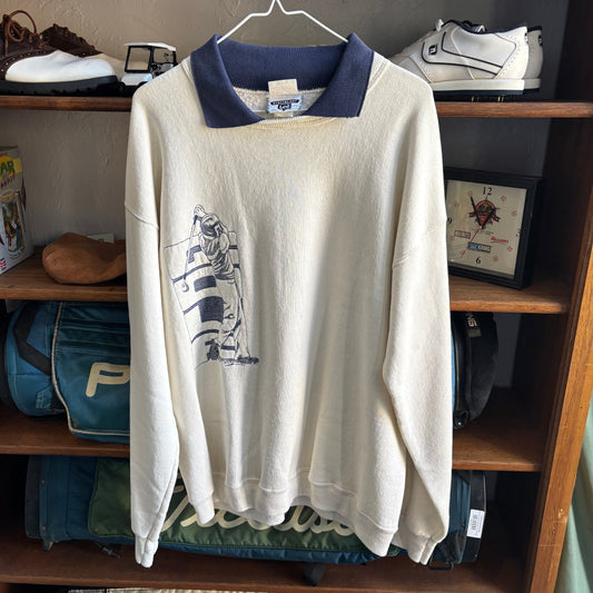 Vintage golf collared sweatshirt