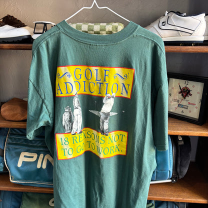 Vintage Golf Addiction t shirt tee