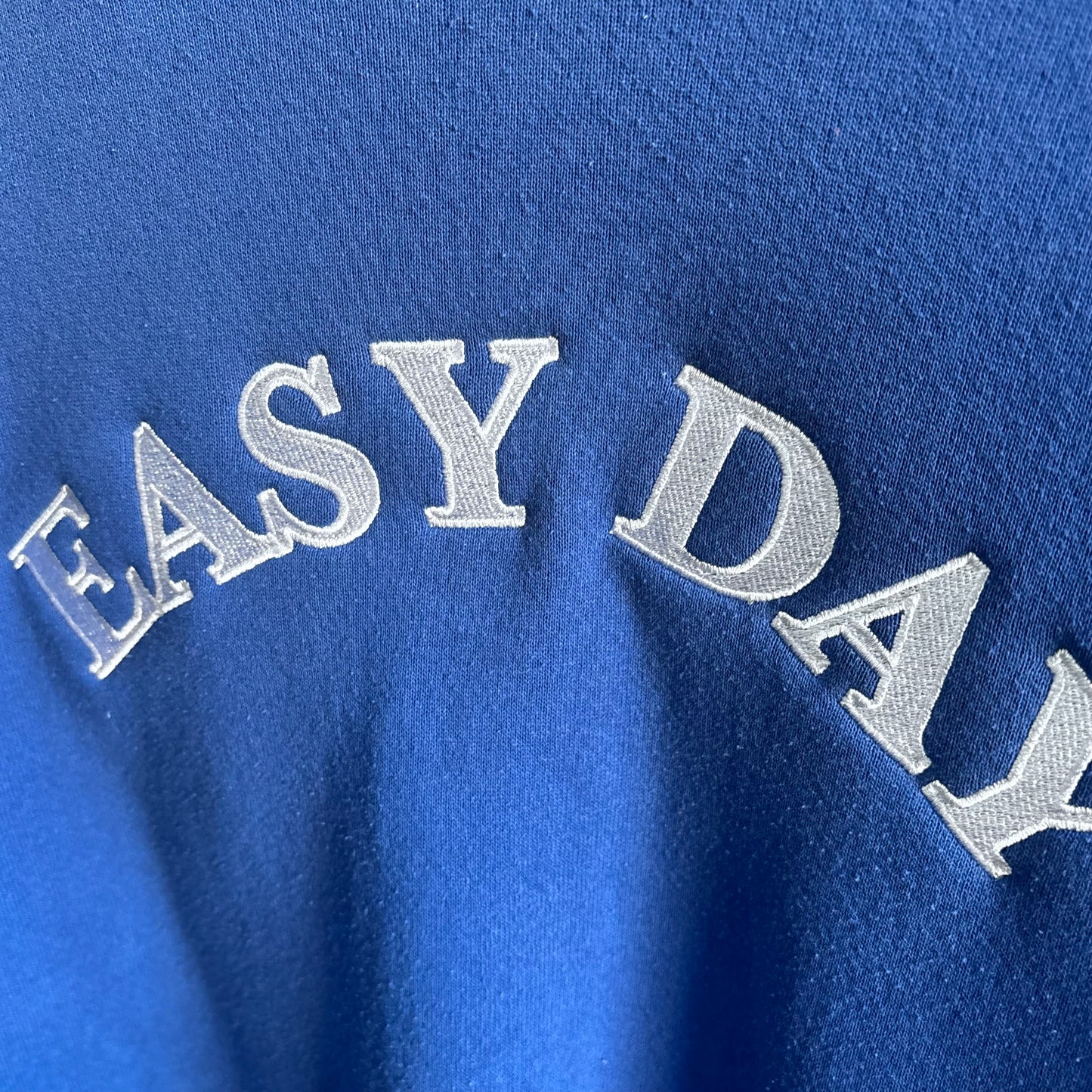 Repurposed embroidered Sweatshirt Blue