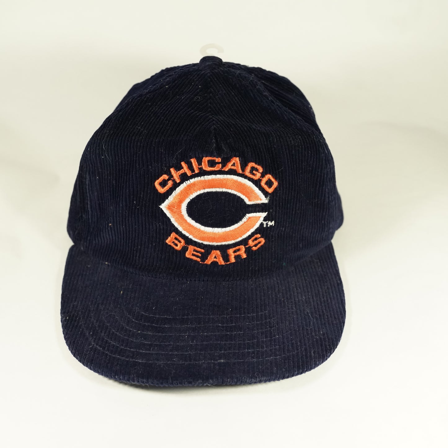 Vintage Chicago Bears Corduroy Snapback Hat Navy Blue