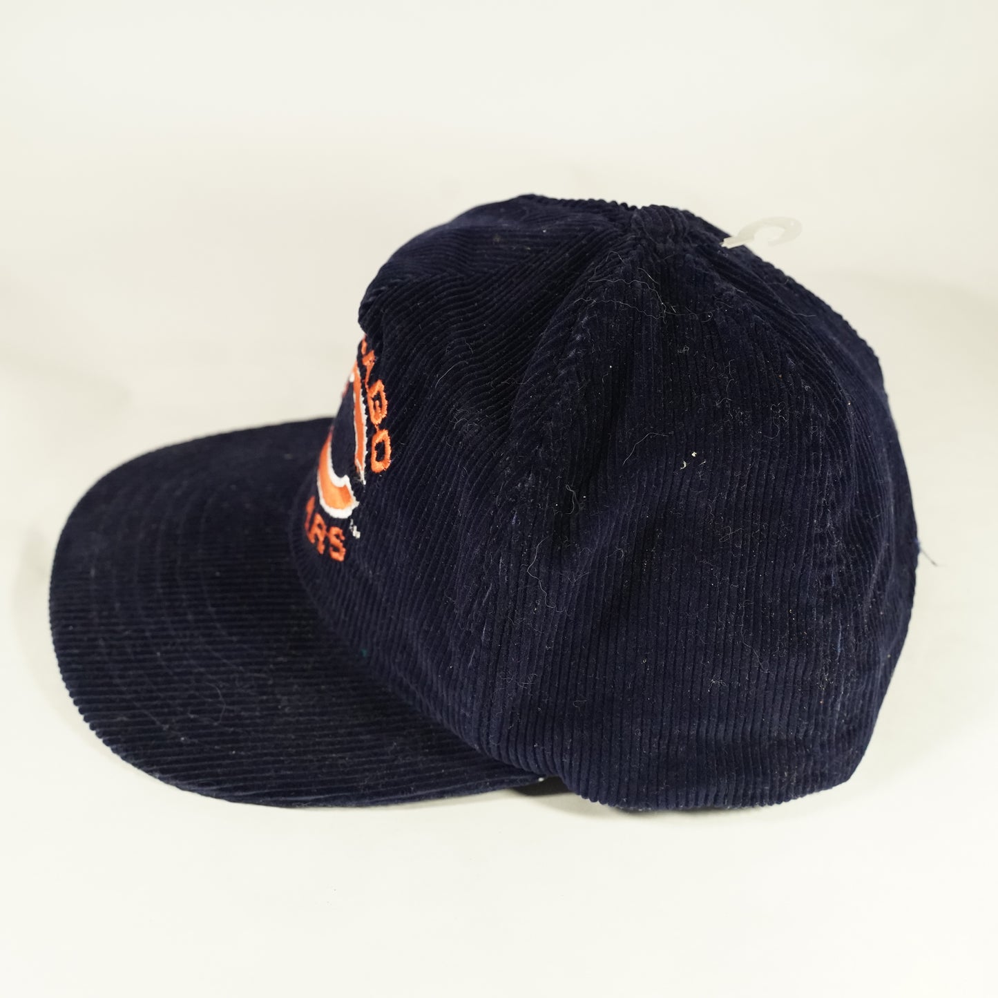 Vintage Chicago Bears Corduroy Snapback Hat Navy Blue
