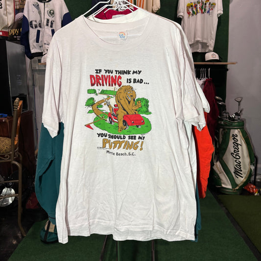 Vintage golf tee if you think my driving is bad t shirt