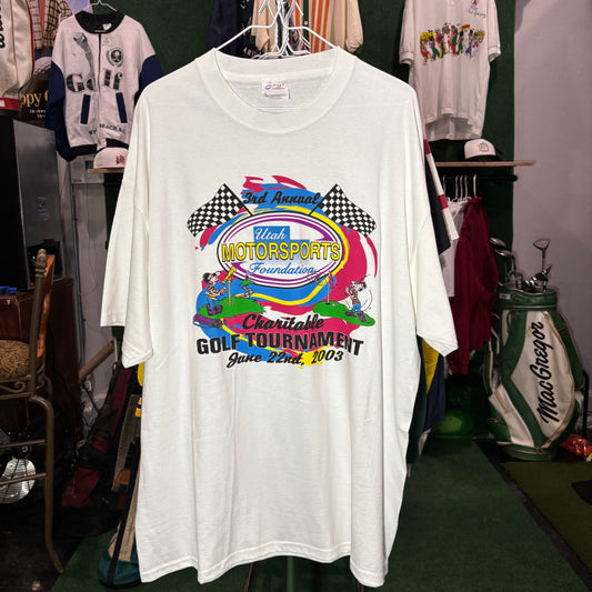 Vintage 2003 Motorsport golf tee t shirt XL