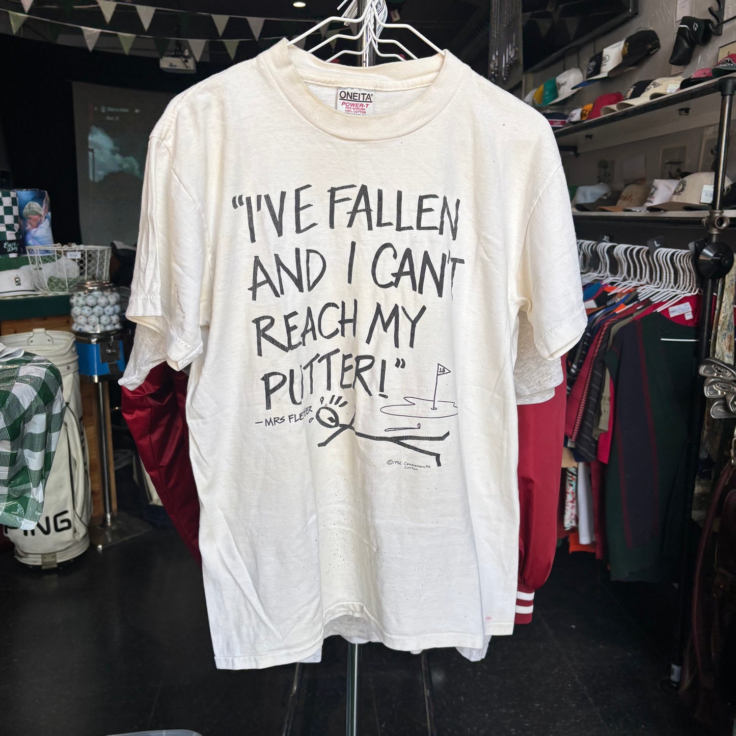 Vintage Fallin putter golf  t shirt medium