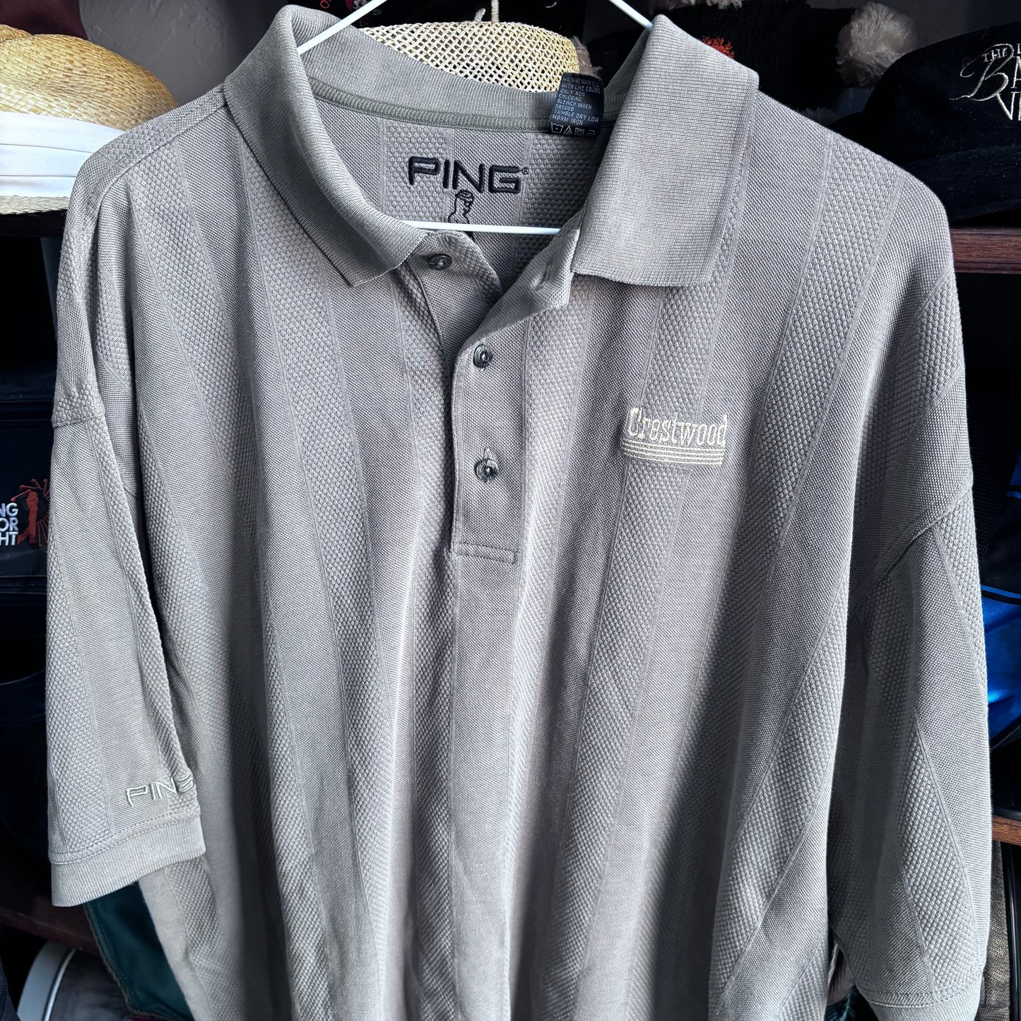 Vintage Ping Crestwood golf knit polo