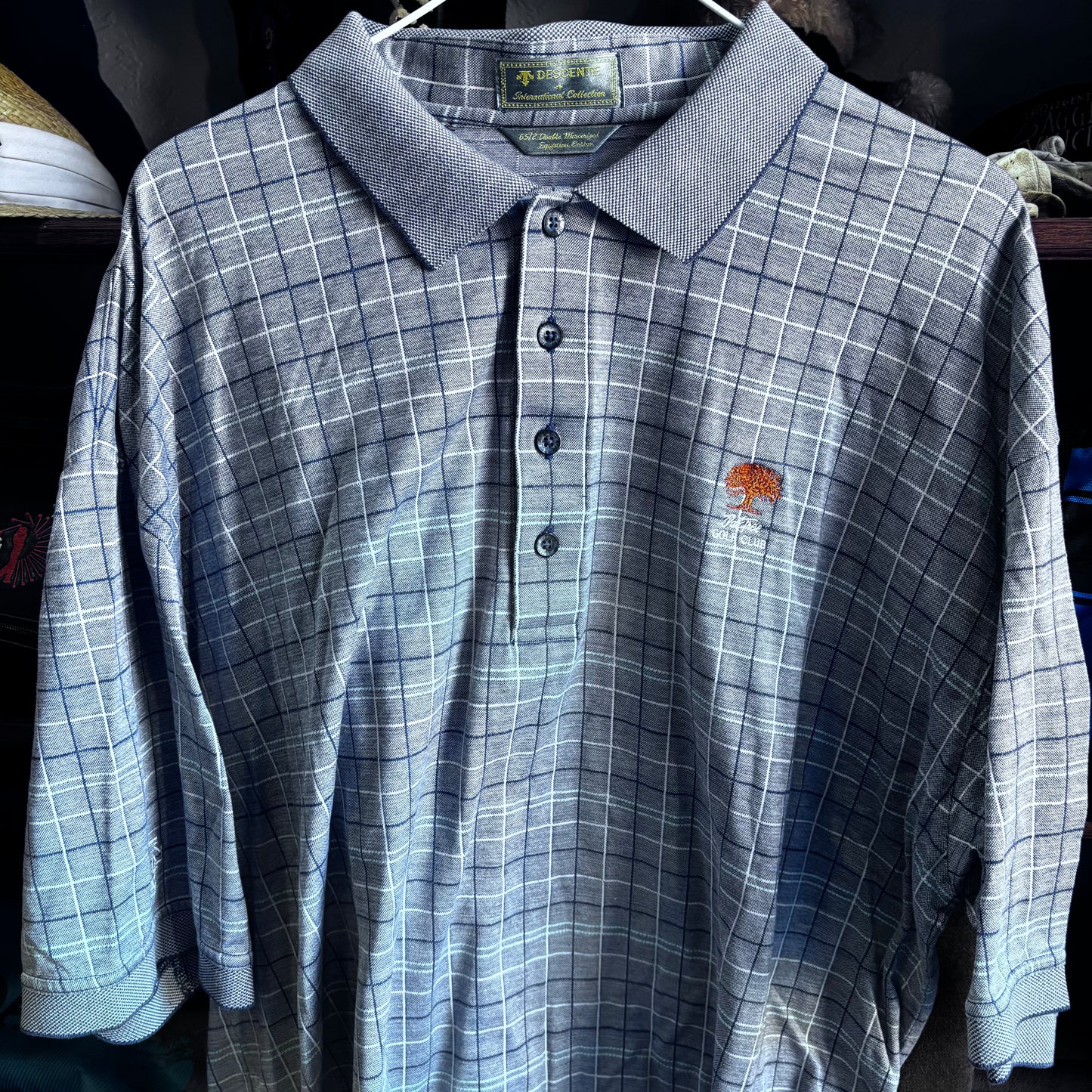 Vintage Plaid Oak Tree Golf Club Polo